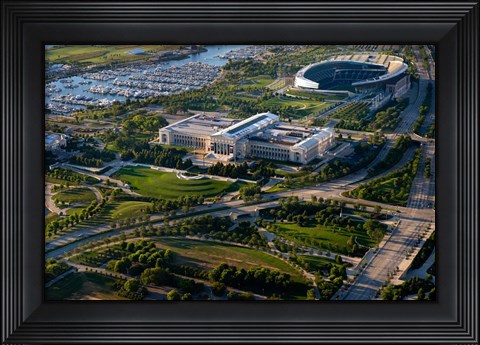 Framed Field Museum and Soldier Field, Chicago, Illinois Print