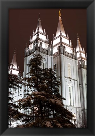 Framed Mormon Temple, Salt Lake City, Utah Print