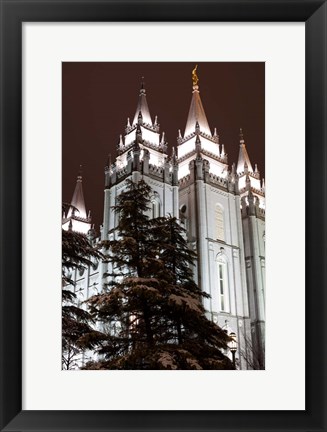 Framed Mormon Temple, Salt Lake City, Utah Print