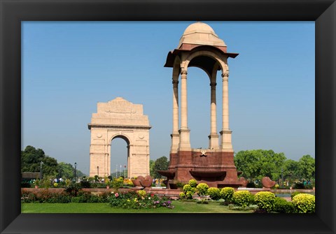 Framed View of the India Gate, New Delhi, India Print