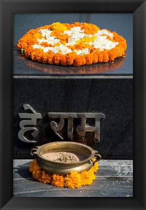 Framed Gandhi Tomb, Raj Ghat, New Delhi, India Print