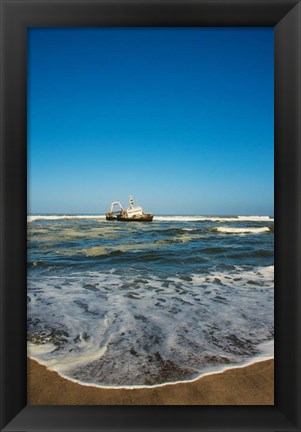Framed Shipwreck on the beach, Skeleton Coast, Namibia Print