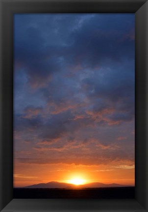 Framed Cloudy Sunset Sky, Ndutu, Ngorongoro Conservation Area, Tanzania Print