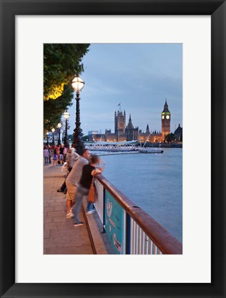 Framed Big Ben and Houses of Parliament, City of Westminster, London, England Print