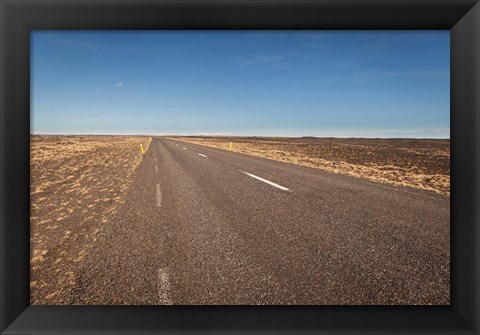 Framed Empty Road, Iceland Print