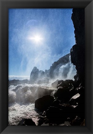 Framed Oxararfoss Waterfalls, Thingvellir National Park, Iceland Print