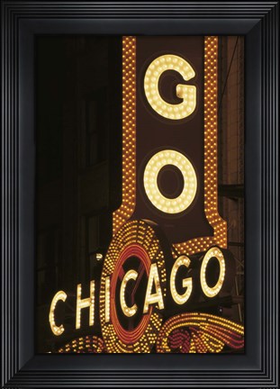 Framed Chicago Neon Sign Print