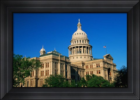 Framed State Capitol Building, Austin, TX Print