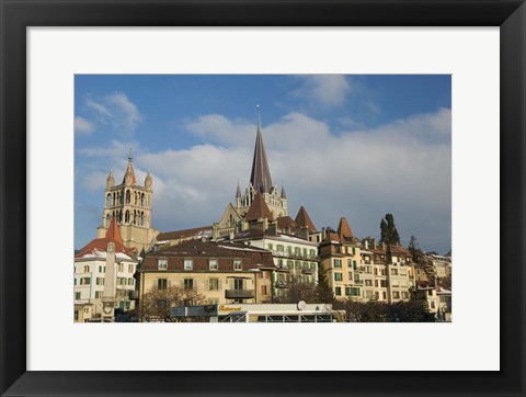 Framed Cathedral, Lausanne, Switzerland Print