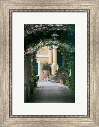 Framed Lanterns in a Garden, Capri, Naples, Italy Print