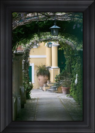 Framed Lanterns in a Garden, Capri, Naples, Italy Print