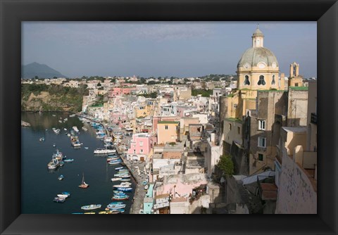 Framed Procida, Naples, Campania, Italy Print