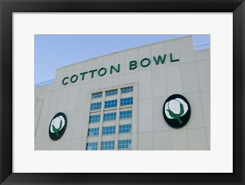 Framed Cotton Bowl Stadium, Fair Park, Dallas, Texas Print