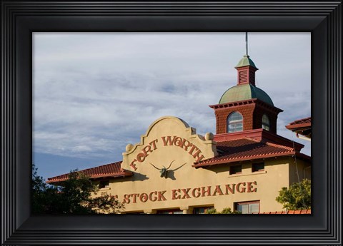Framed Fort Worth Livestock Exchange, Fort Worth, Texas Print