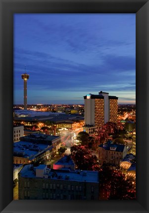 Framed San Antonio River Walk at Dusk, Texas Print