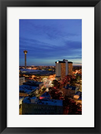 Framed San Antonio River Walk at Dusk, Texas Print