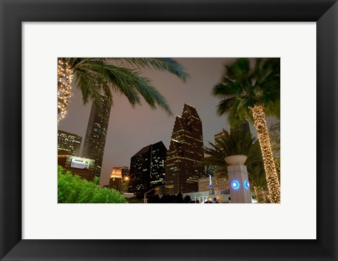Framed Wortham Theater Center Area, Houston, Texas Print
