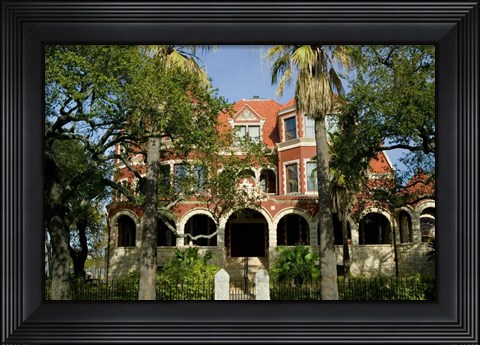 Framed Moody Mansion and Museum, Galveston, Texas Print