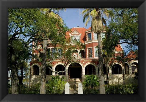 Framed Moody Mansion and Museum, Galveston, Texas Print