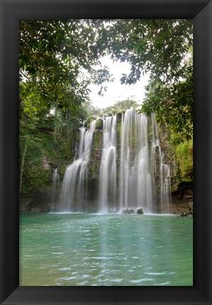 Framed Llanos De Cortez Waterfall, Costa Rica Print