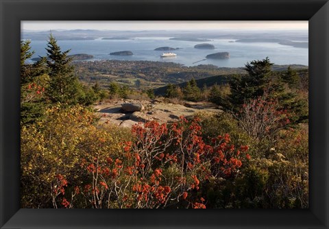 Framed Ferry, Bar Harbor, Porcupine Island, Maine Print