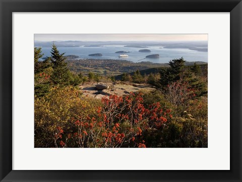 Framed Ferry, Bar Harbor, Porcupine Island, Maine Print