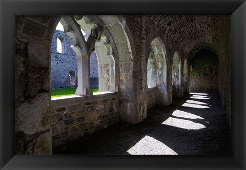 Framed Cloisters in Killmallock 12th Century Dominican Friary, Co Limerick, Ireland Print