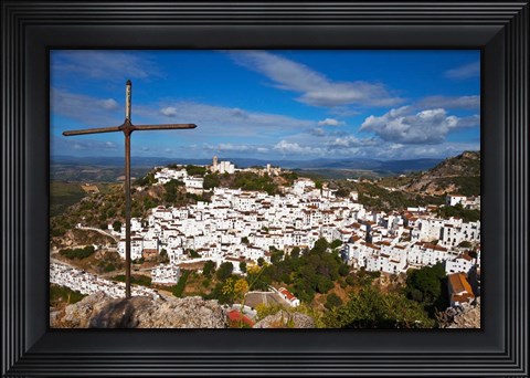 Framed Village of Casares, Malaga Province, Andalucia, Spain Print
