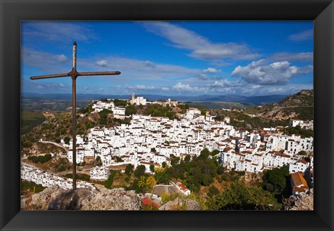 Framed Village of Casares, Malaga Province, Andalucia, Spain Print