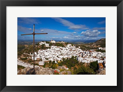 Framed Village of Casares, Malaga Province, Andalucia, Spain Print