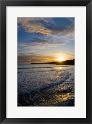 Framed Beach &amp; Great Newtown Head, Tramore, County Waterford, Ireland Print