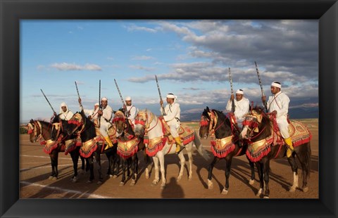 Framed Berber Horsemen, Dades Valley, Morocco Print