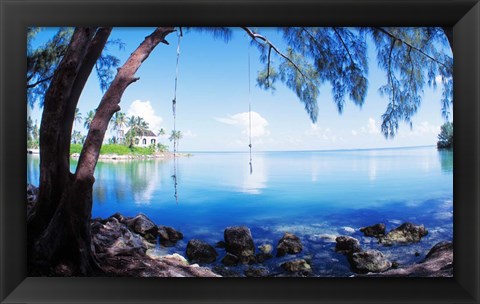 Framed Rope Swing Over Water, Florida Keys Print