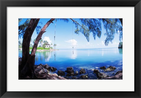 Framed Rope Swing Over Water, Florida Keys Print