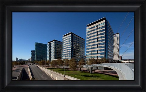 Framed Skyscrapers, Illa de la Llum, Barcelona, Catalonia, Spain Print