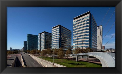 Framed Skyscrapers, Illa de la Llum, Barcelona, Catalonia, Spain Print