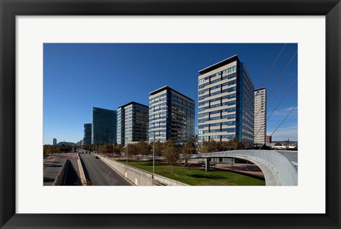 Framed Skyscrapers, Illa de la Llum, Barcelona, Catalonia, Spain Print