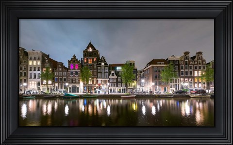 Framed Herengracht in Central Canal Ring Grachtengordel, North Holland, Netherlands Print