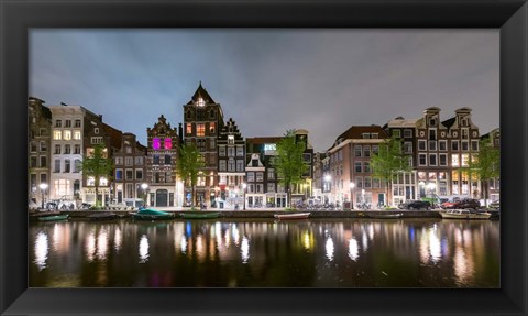 Framed Herengracht in Central Canal Ring Grachtengordel, North Holland, Netherlands Print