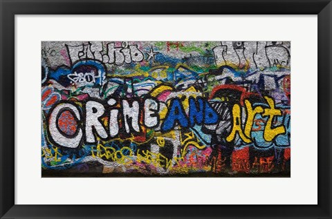 Framed Grafitti on the U2 Wall, Windmill Lane, Dublin, Ireland Print