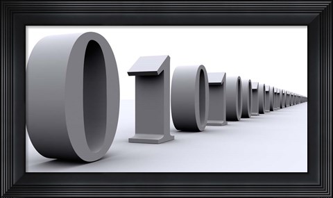 Framed Binary Digits Print