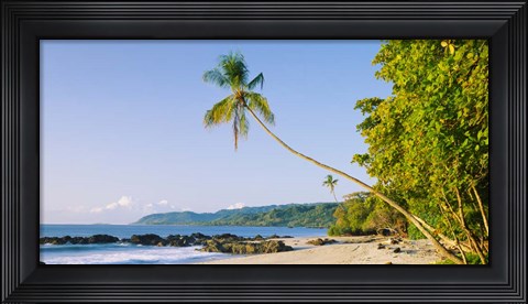 Framed Montezuma Beach, Nicoya Peninsula, Costa Rica Print