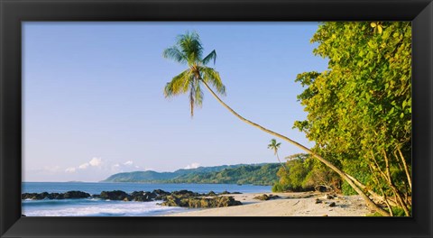 Framed Montezuma Beach, Nicoya Peninsula, Costa Rica Print