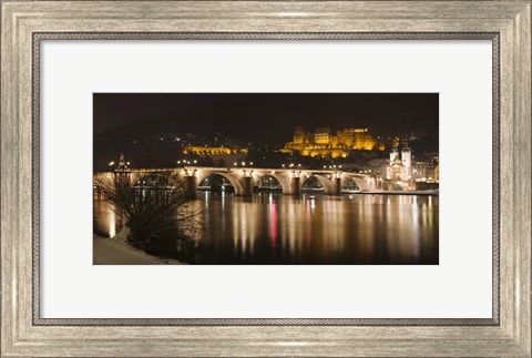 Framed Carl Theodor Bridge, Heidelberg, Baden-Wurttemberg, Germany Print