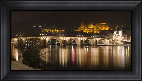 Framed Carl Theodor Bridge, Heidelberg, Baden-Wurttemberg, Germany Print