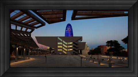 Framed Museum in a City, Disseny Hub Barcelona, Spain Print