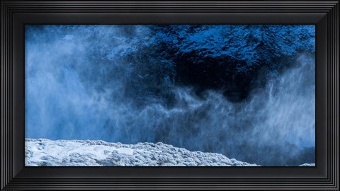Framed Wintertime by Gullfoss Waterfalls, Iceland Print