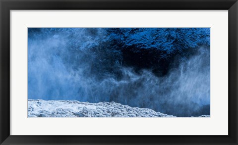 Framed Wintertime by Gullfoss Waterfalls, Iceland Print