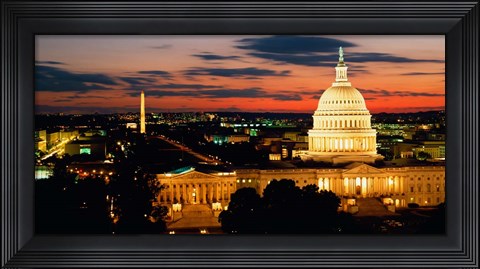 Framed City at Dusk, Washington DC Print