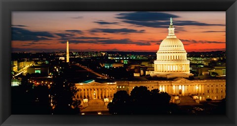 Framed City at Dusk, Washington DC Print